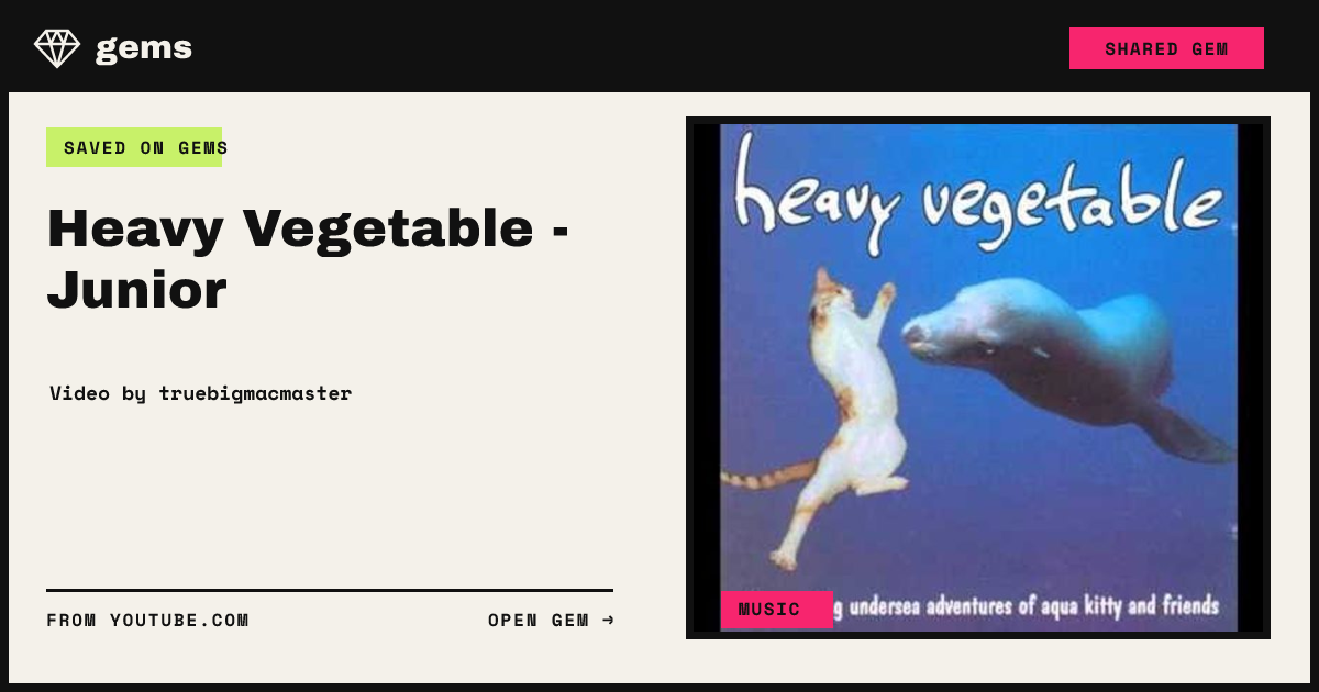 Heavy Vegetable - Junior — gems